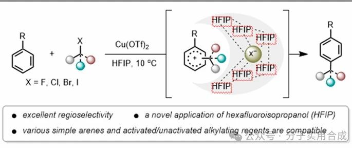 HFIP再次出戰！簡單芳環的高選擇性Friedel–Crafts烷基化